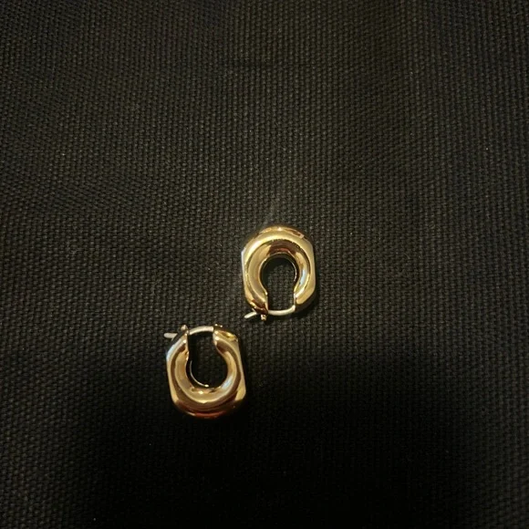 Jenny Bird Gold Medium Mila Hoop Earrings - Picture 4 of 7